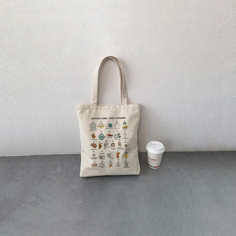 تعليمات مدرب التقدير نمط قماش حمل حقيبة التعليمية المدرب حقيبة تسوق تعليمات مساعد هدية المعلم الهدايا