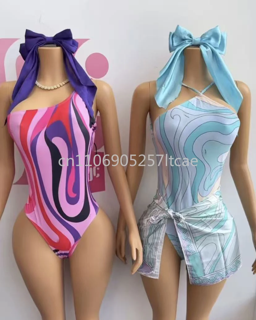 

Women's Scarf Swimsuits Letter Signature Logo Designer Brand Scarf Swimwear