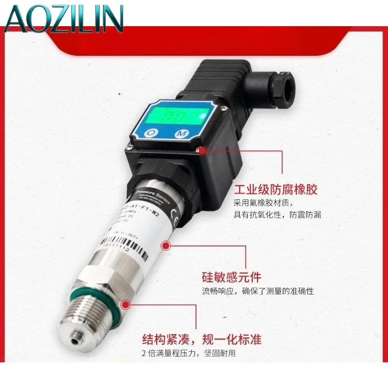 AOZILIN Mini Digital Pressure Transmitter Diffused Silicon Pressure Sensor For Oil Water Gas Measurement