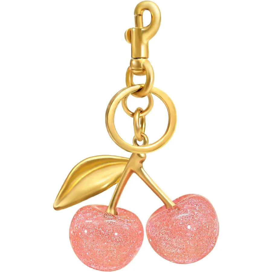 

Cherry Keychain for Women Apple Strawberry Bag Charm Key Chain Accessories Gifts for Birthday Christmas