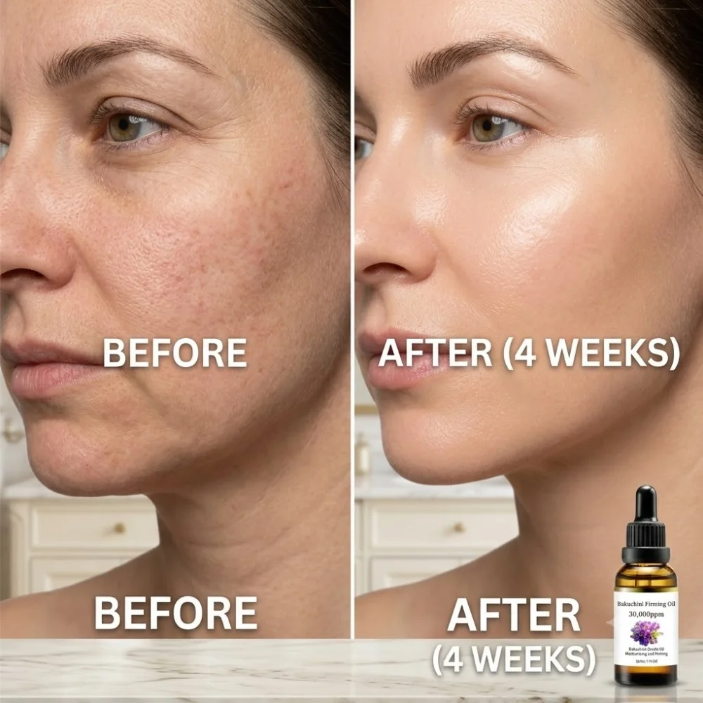 Natural Bakuchiol Facial Oil Deep Nourishing Elasticity Repair Skin Serum Hydrating Brightening Anti Wrinkle Skin Care 30ml