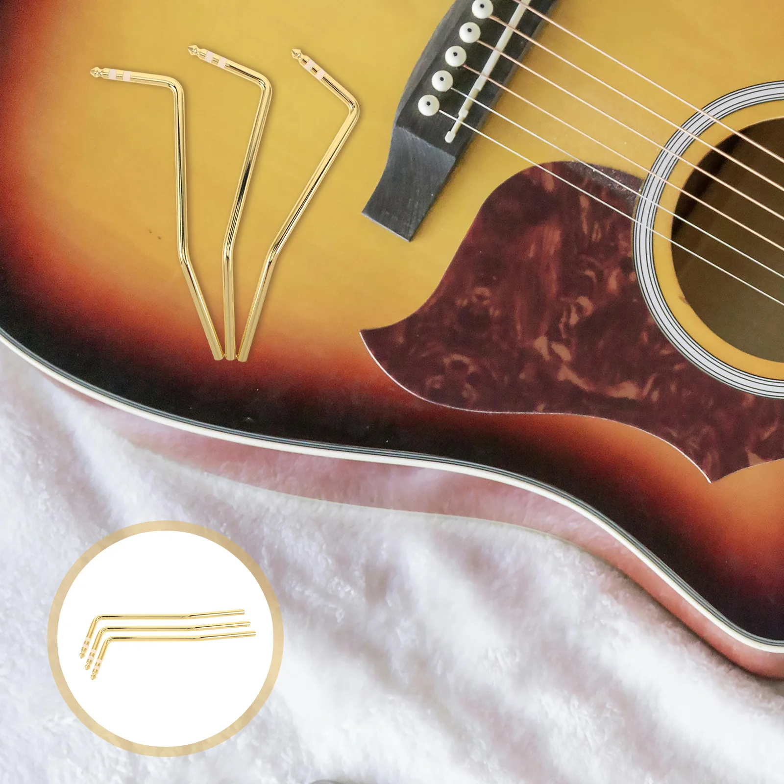 

3Pcs Electric Guitar Tremolo Arm Black Vibrato Bar Set Direct Insert Stable Tuning Replacement Whammy Bar Guitar Parts