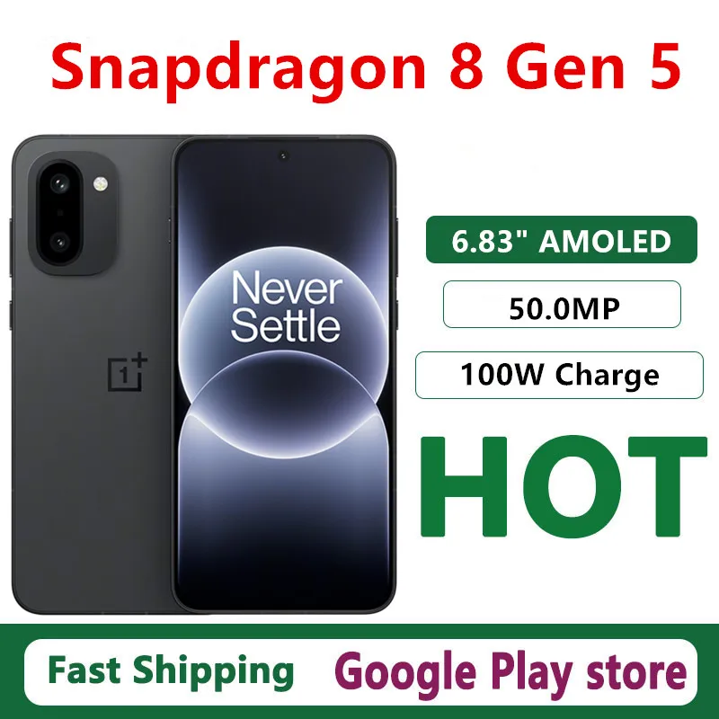 Оригинальный мобильный телефон Oneplus Ace 6T Snapdragon 8 Gen 5 OTA 6,83 дюйма AMOLED 120 Гц 50,0 МП камера 100 Вт зарядка 8300 мАч IP69 водонепроницаемый