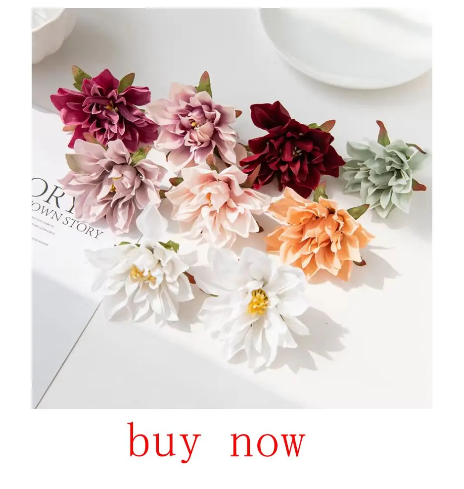 50PCS 10CM Große Rosen Künstliche Blume Dekoration Weihnachten Kränze Hochzeit Braut Zubehör Ausverkauf Kopfbedeckung Brosche – Detail 5