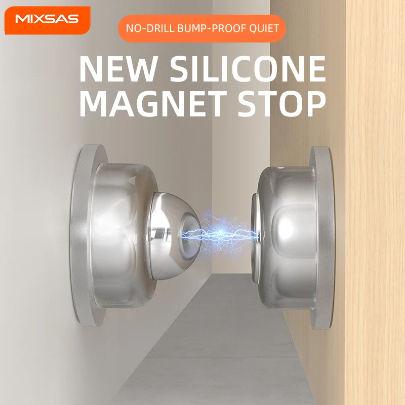 

Silicone Door Suck Hotel Household Strong Magnetic Strong Mute Door Touch Silicone Anti-collision Door Stall Door Stopper