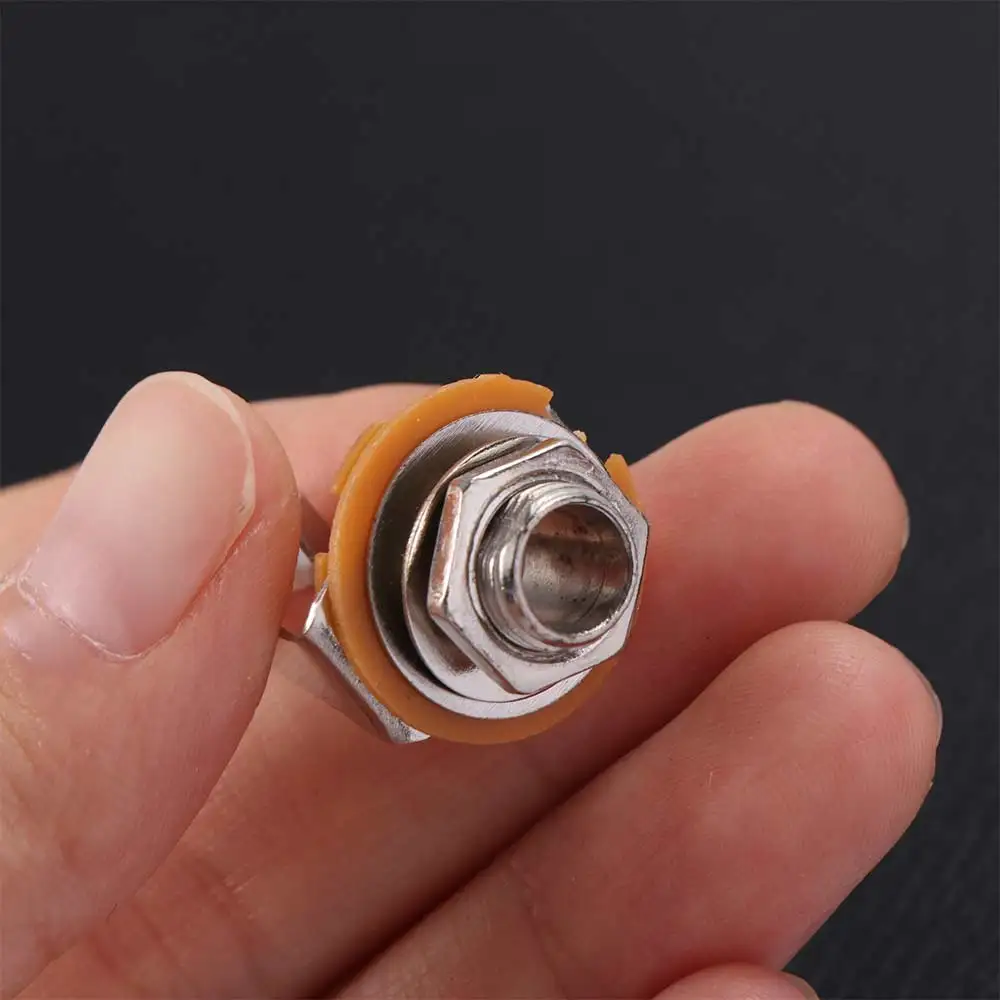 10pcs Plug Socket Electric Guitar Input Jack Metal 1/4