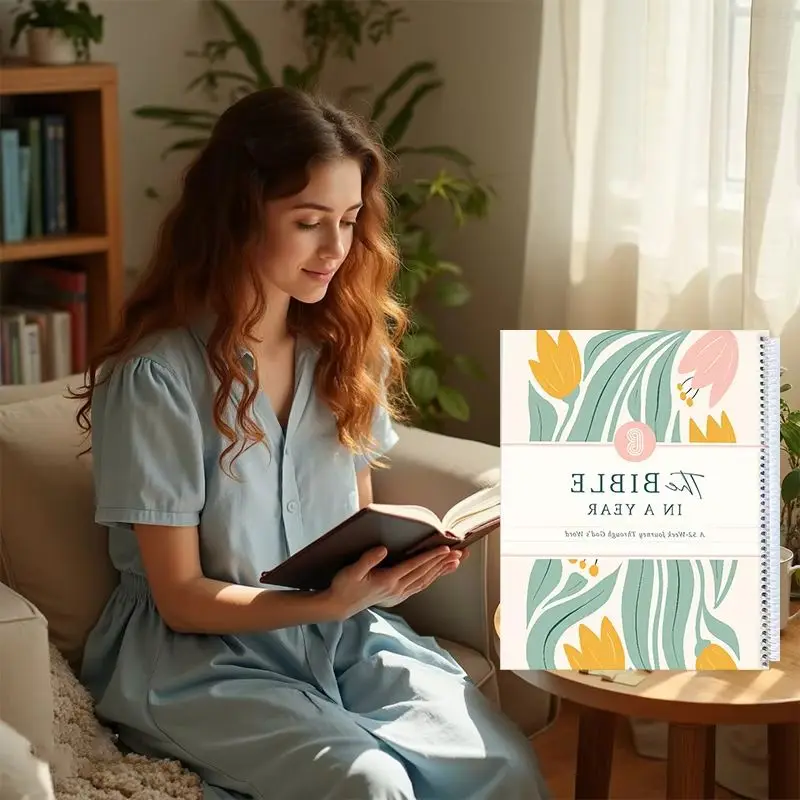 NEW Women's Bible Study Plan The Bible In A Year: A 52-Week Study Through Gods Word - Spiral Bible Study Guide 52-Week