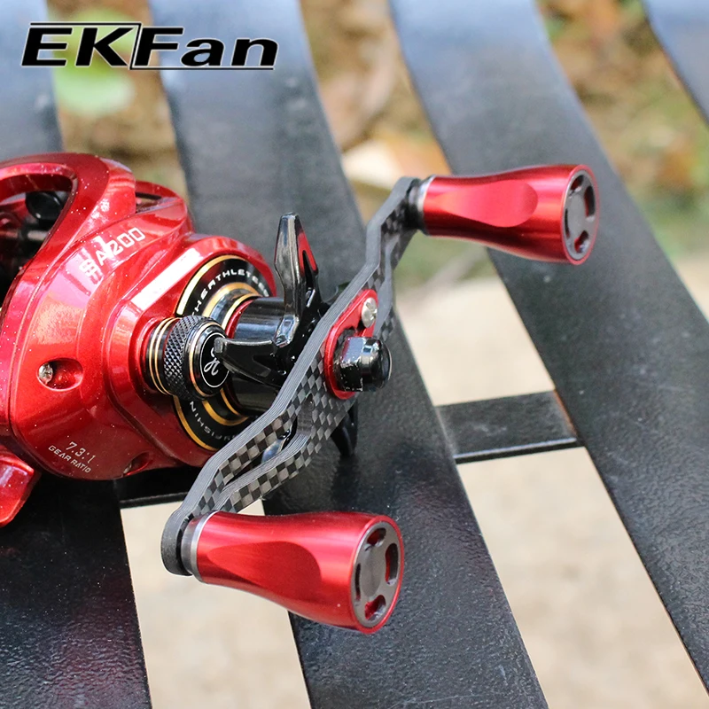 EKFan 2 Stück Aluminiumlegierung Spinn- und Baitcasting-Angelrollen-Griffknöpfe für SHI/DAI 7*4*2,5mm Lager, DIY-Teile für Köderrollen – Detail 1