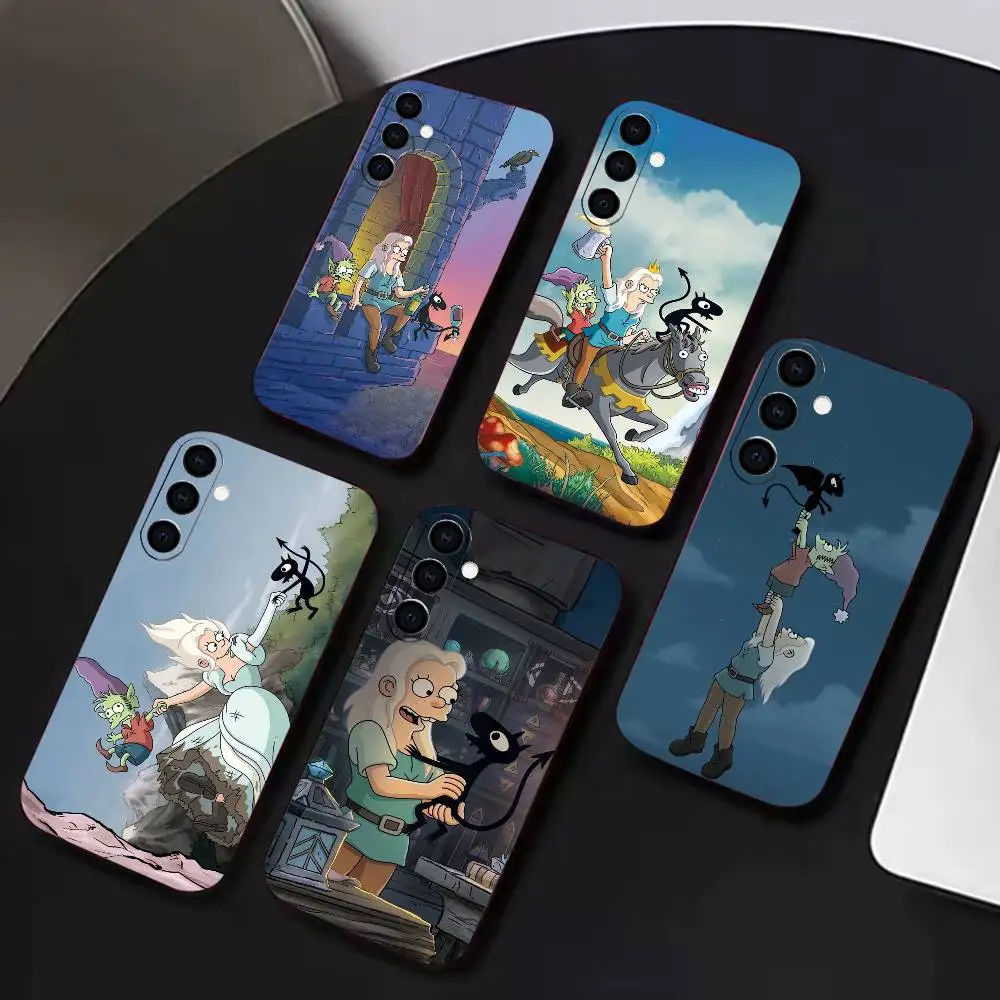 D-Disenchantments mischievous  Phone Case For Samsung A72,A53,A71,A70,A52,A73,A51,Silicone Black Soft