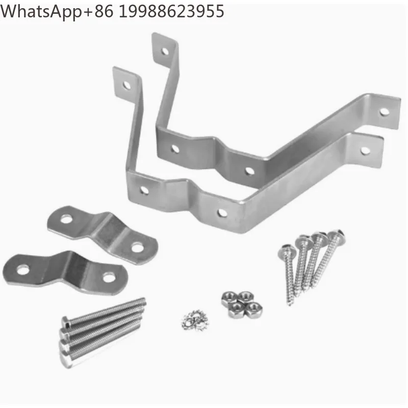 Heavy-Duty Wall Mount Pair Adjustable Antenna Mast Mounting Bracket for wall-mounted TV antenna pole fixing clamp