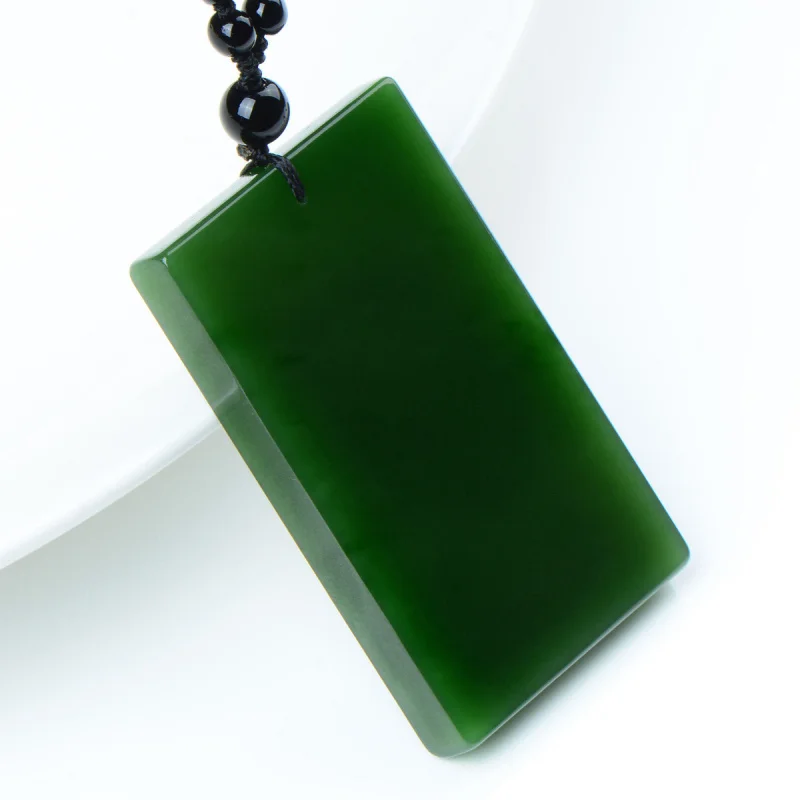 

Old Mine Jadeite Hotan Jade Pendant, Full Green Jade Pendant, Peaceful Jade Amulet Wholesale, Jade Crafts