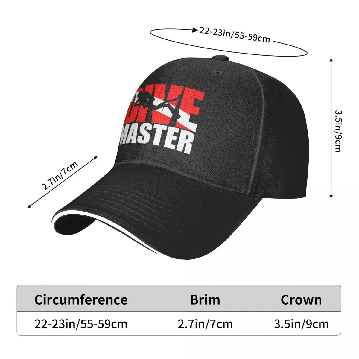 Dive Master Scuba Diving Dive Baseball Cap Men Hats Women Visor Outdoor Snapback Caps