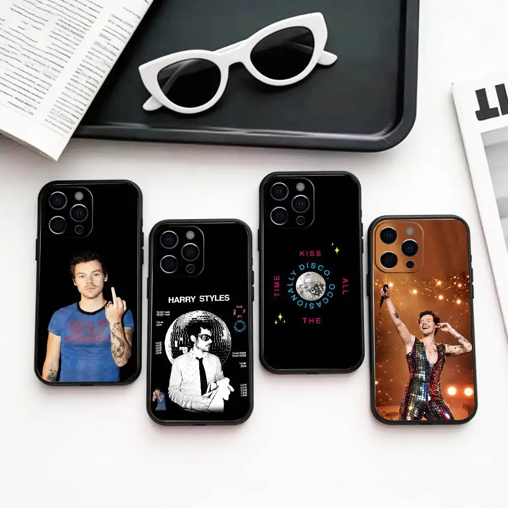 

H-Harry Kiss All The Time S-Styles Phone Case Silicone Soft For IPhone 17 16 15 14 13 12 11 X XR Plus Pro Max Plus