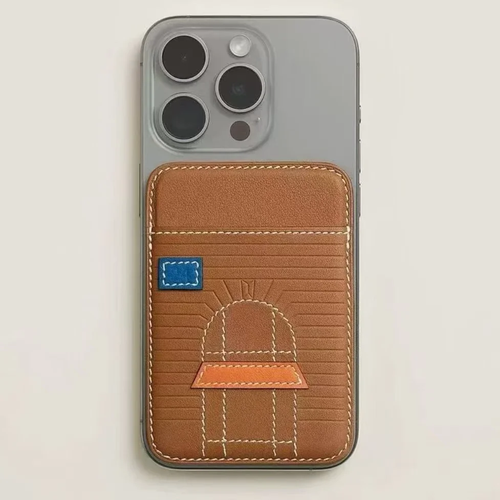 휴대폰 케이스 뒷면에 부착하는 마그네틱 카드 지갑 카드 홀더, 시리즈 17, 16, 15에 적용 가능.