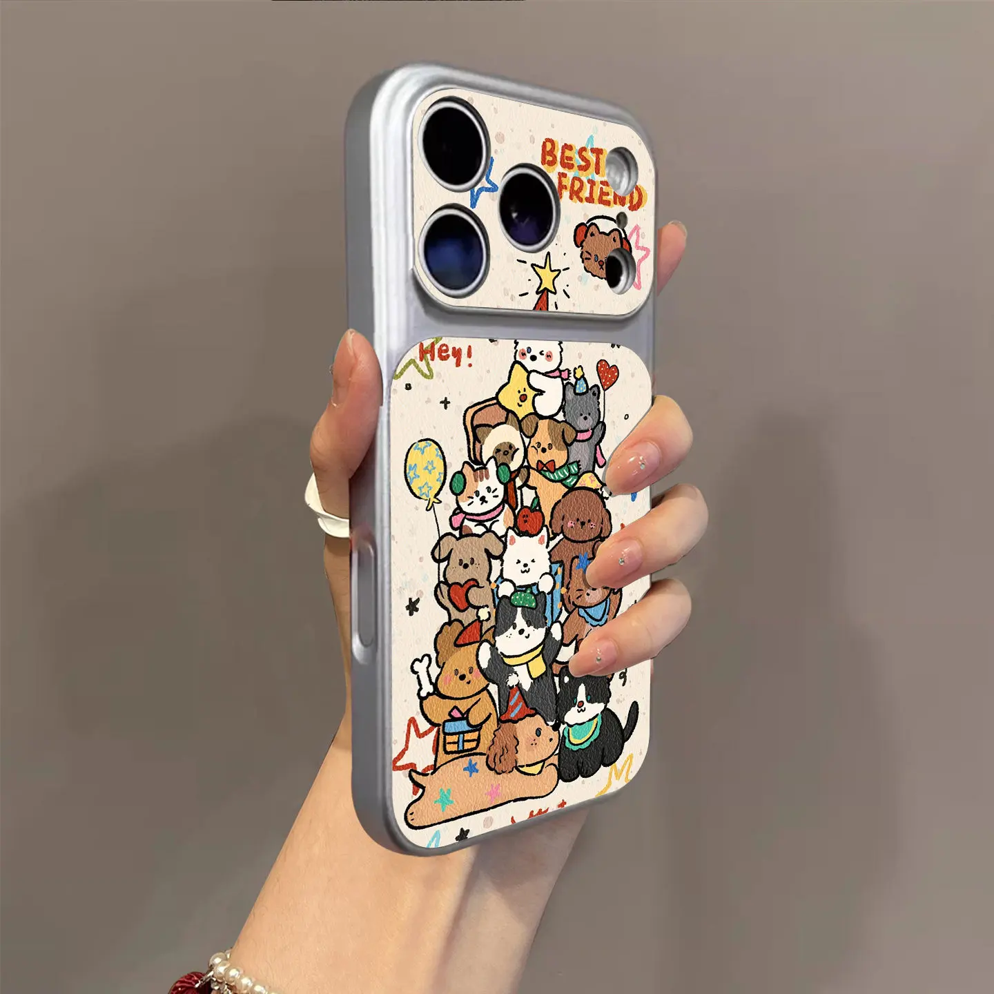 Kawaii cartoon Pet window Phone Case For iPhone 17 Pro Max Air 16 E 15 14 13 12 11 Pro Max 17E 8 Plus X or 17 Serieso TPU Cover