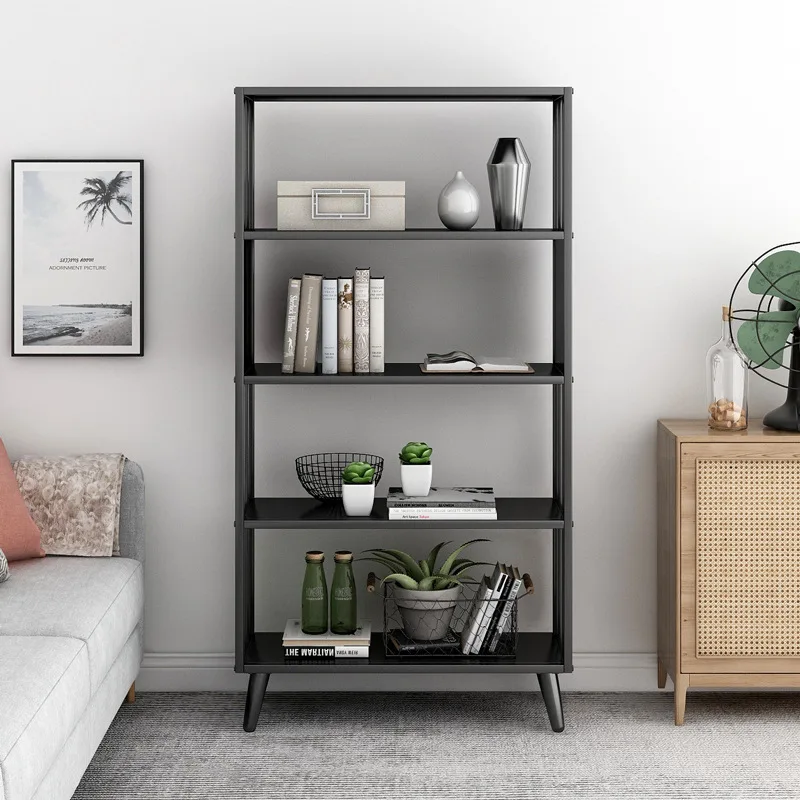 

-For Simple Wrought Iron Bookshelf Shelf Floor-to-ceiling Living Room Bedroom Multi-layer Storage Shelf Office Children's Bo&