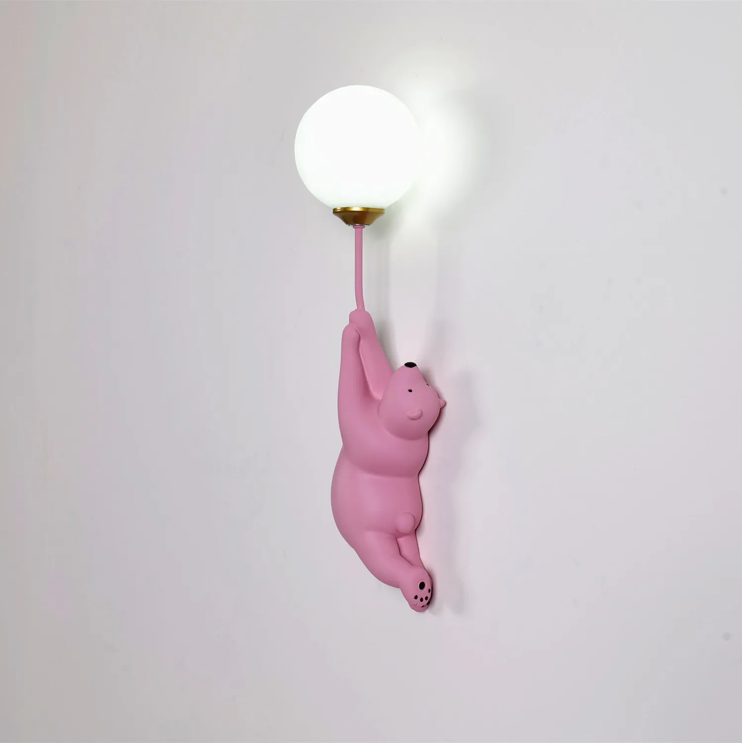 Imagem -06 - Lâmpada de Parede Urso dos Desenhos Animados para o Quarto das Crianças Cabeceira Interior Luzes Impressão 3d Lua Iluminação Azul Branco Rosa g9