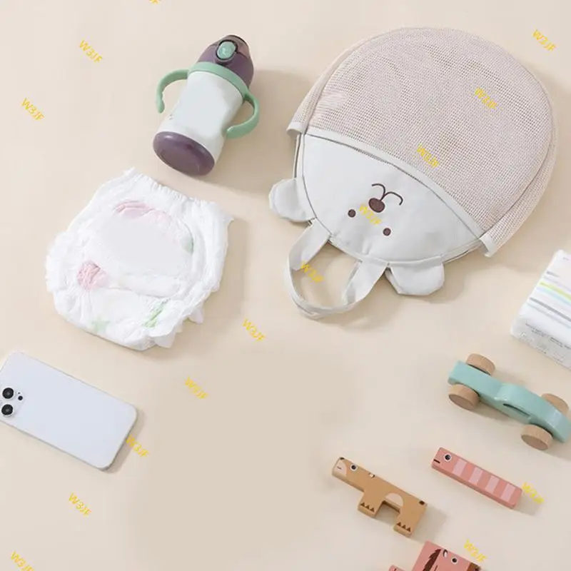 

W3JF Hollow Out Организатор мешок для подгузники дышащий мультфильм медведь мама сумка