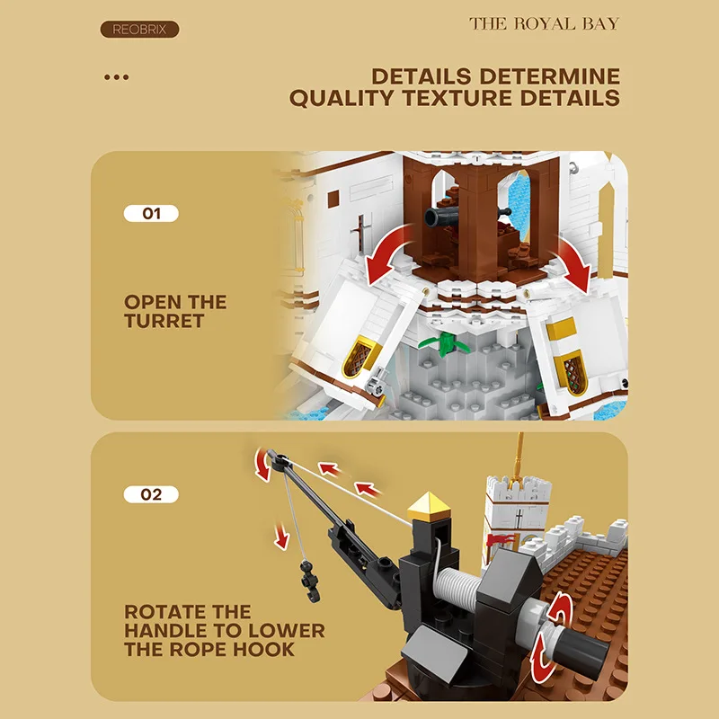ชุดตัวต่อบล็อกอาคารโมดูลาร์ 4168 ชิ้น รุ่นเรือราชวงศ์ วิวเมืองปราสาทยุคกลาง ชุดแบบจำลองสถาปัตยกรรม ของขวัญสำหรับเด็กและผู้ใหญ่