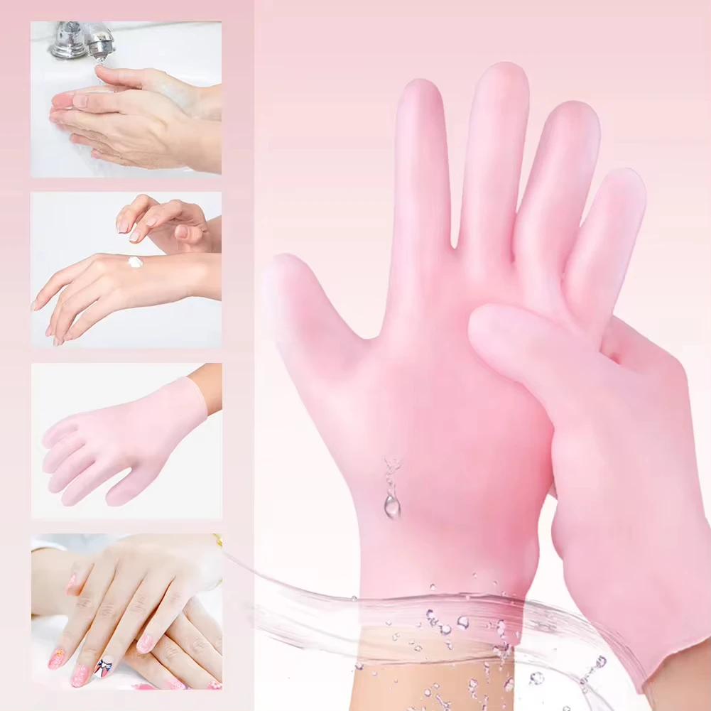 Silicone Moisturizing Gloves Anti-Slip Dead Skin Remove Gloves Preventing Dryness Exfoliating Gloves Hand Care Tools