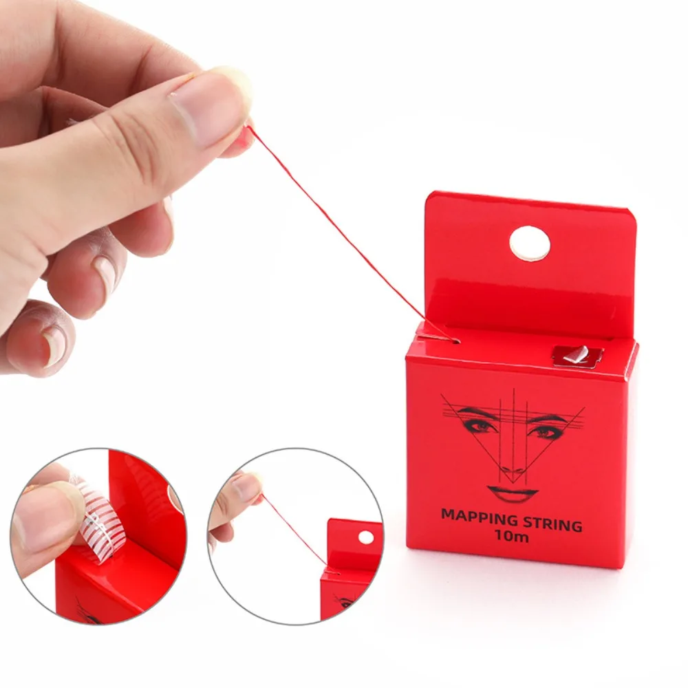 10 Meters Pre Inked Mapping String Eyebrow Marking Thread for Microblading Permanent Makeup Brow Symmetry Positioning Tools