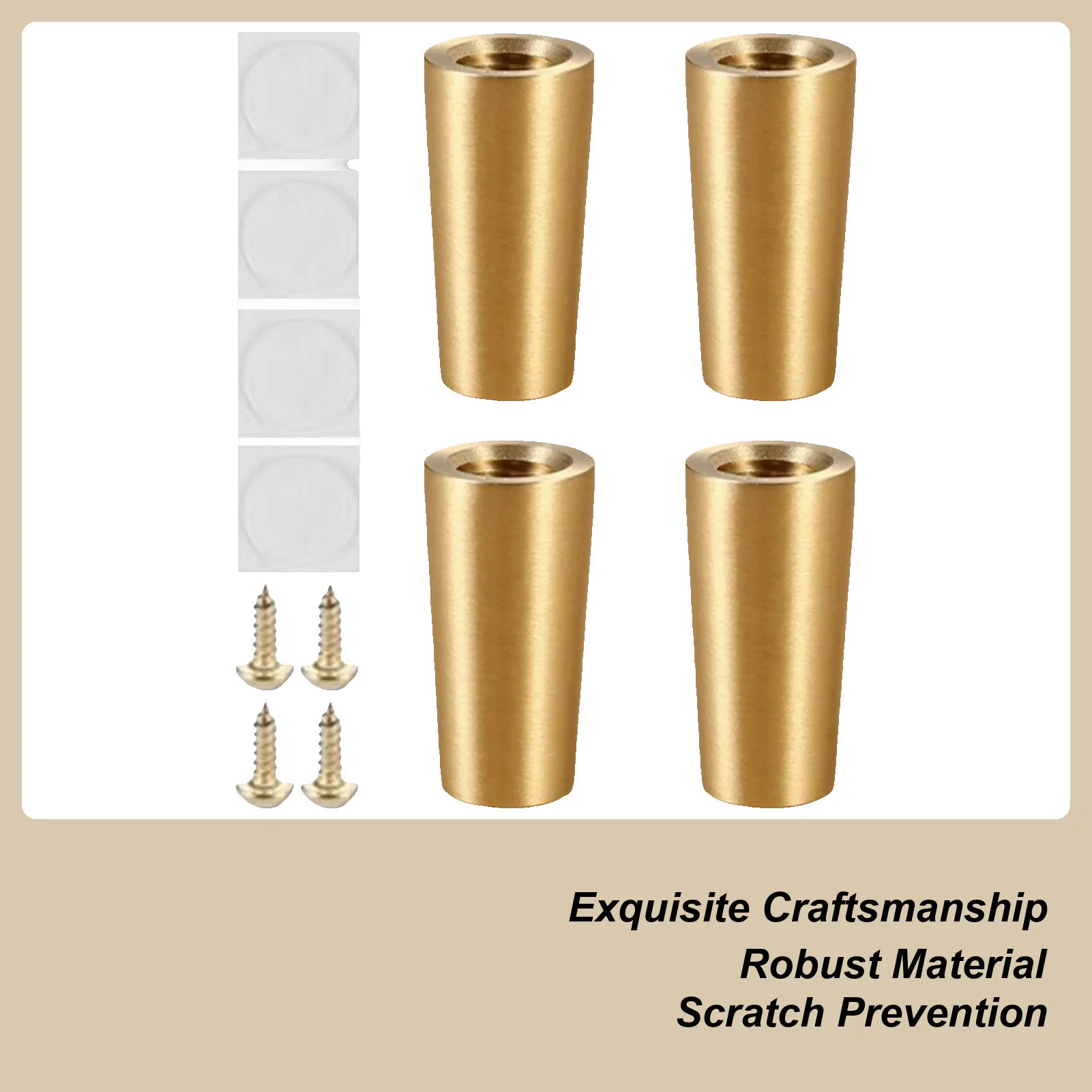Table Legs 4 Pieces Dresser Replacement Legs Heavy Duty Non-Slip Furniture Feet For Chair Nightstand Cabinet Kitchen Dresser Bed