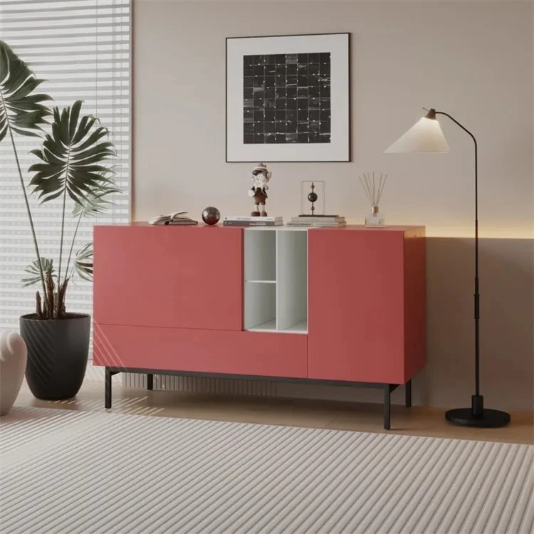 rw-Olive green minimalist paint dining cabinet multi-functional storage storage cabinet guest bedroom entry porch cabinet join-