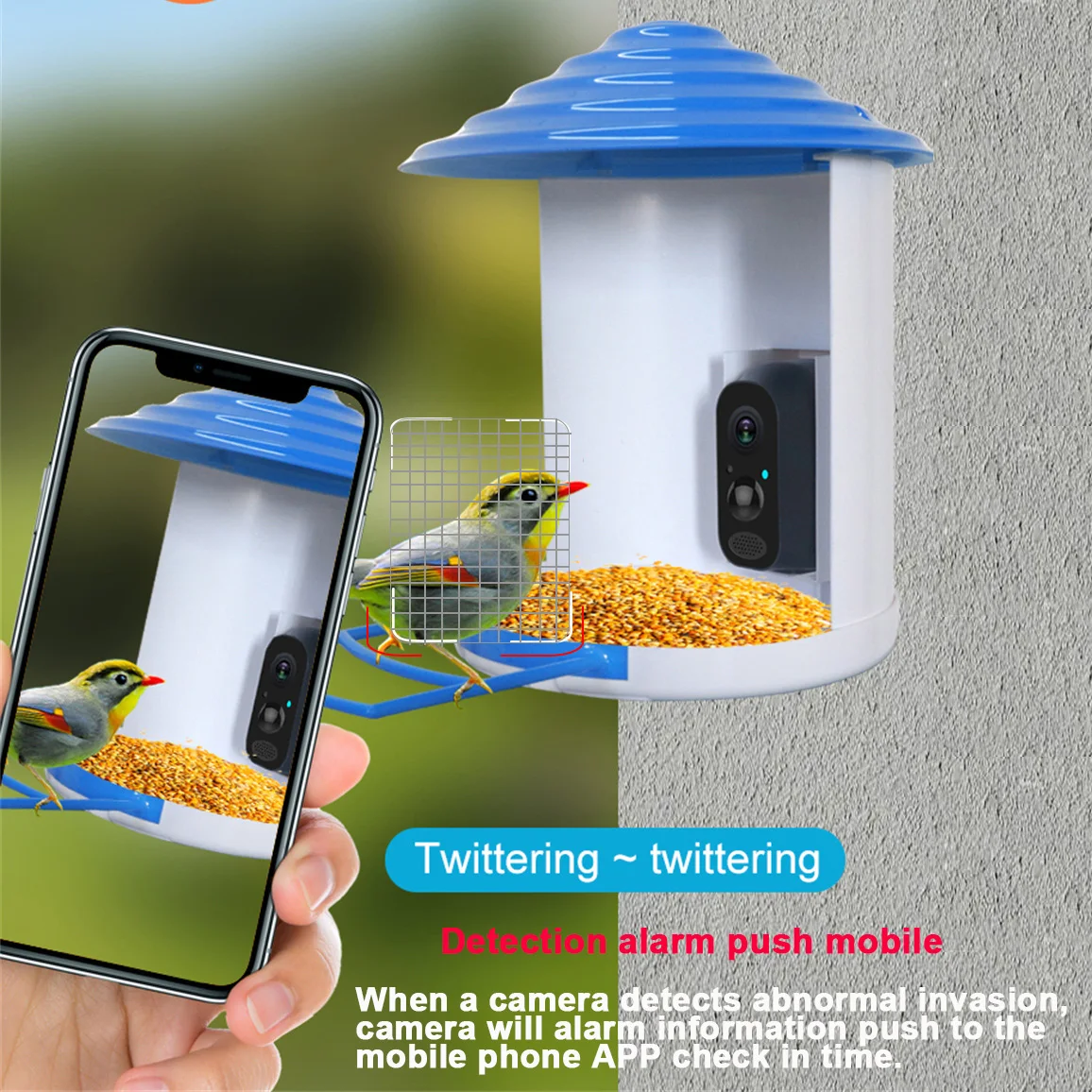 Wifi 4G SIM Smart Bird Feeder Solar Camera 1080P HD Night Vision AI Recognition Bird Feeder Auto Capture Bird Watching Camera