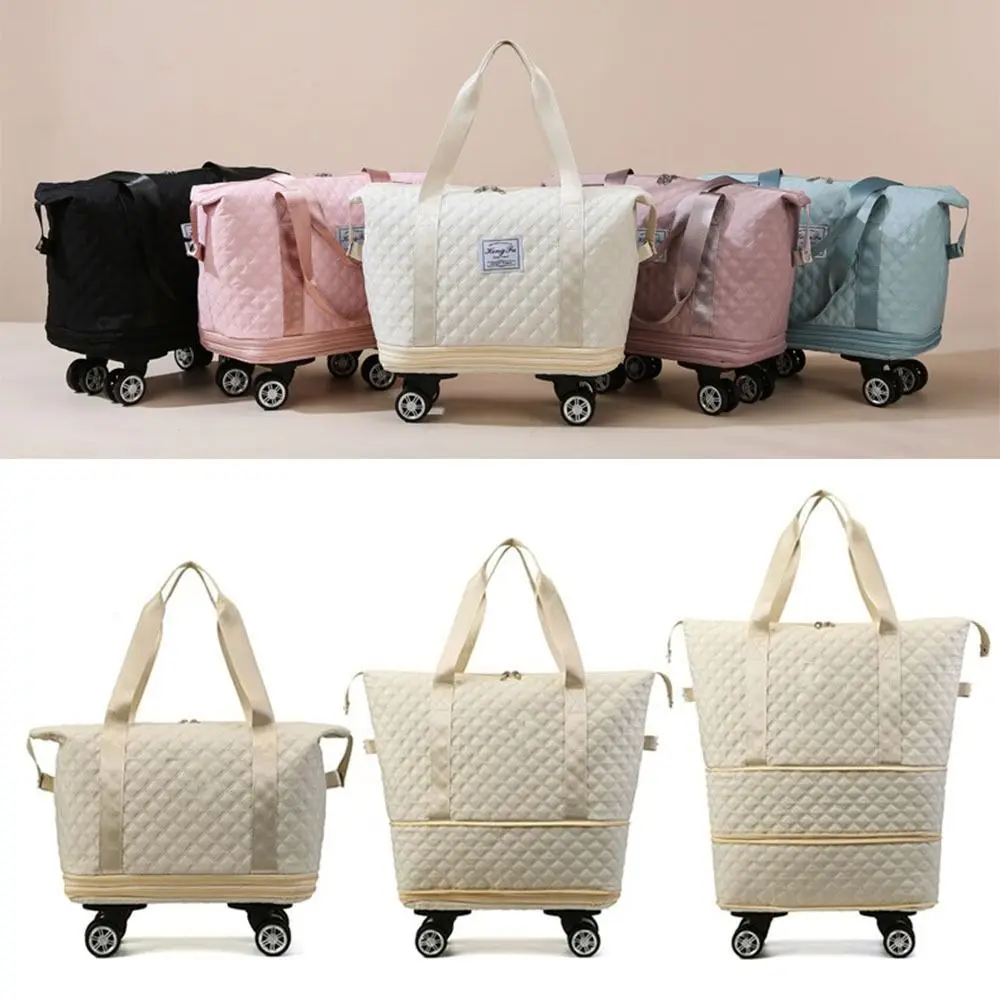 Rolling Duffle Pack New Universal wheel Expandable Luggage Shoulder Bags Foldable Multiple Pocket Handbag