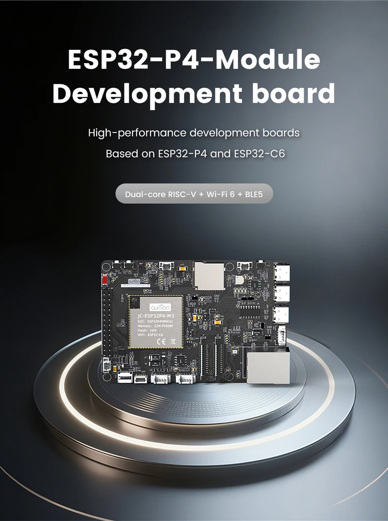 ESP32-P4 Modul mit Unterstützung für WiFi6 BT5 / BLE RJ45 Basierend auf ESP32-P4 ESP32-C6 Entwicklungsboard 32M PSRAM 16MB Flash für Arduino IDE – Detail 1