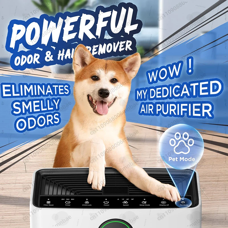 Up to 2200 sq. ft. Home Great Room Air Purifier, Pet Air Purifier with Filter PM 2.5 Display Air Purifier Bedroom