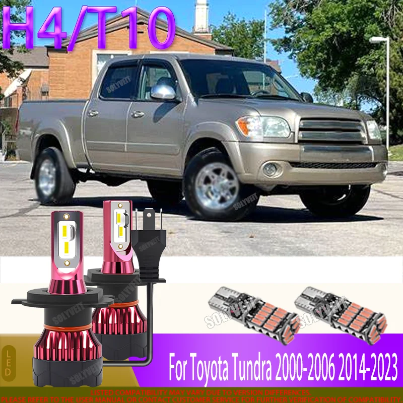 

Halogens Waste Energy: Get More Light (15000LM) with Less Drain Using H4 LEDs Dual Beam For Toyota Tundra 2000-2006 2014-2023