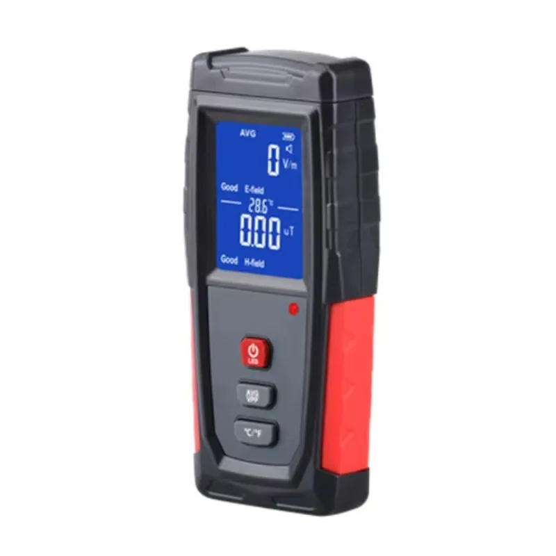 2026 Hot Sale Digital Electromagnetic Radiation Tester, Electric Field Magnetic Field Dosimeter Detector with Alarm