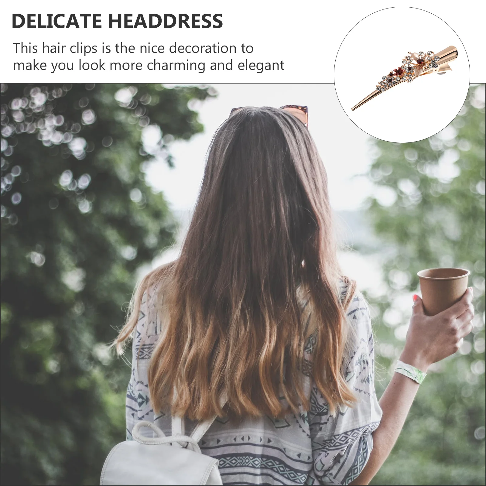 

Hair Duckbill Clip Women Floral Headdress Rhinestone Coil Hair Clip Metal Hair Barrette Alligator Hairpin For Girl Hair Barrette