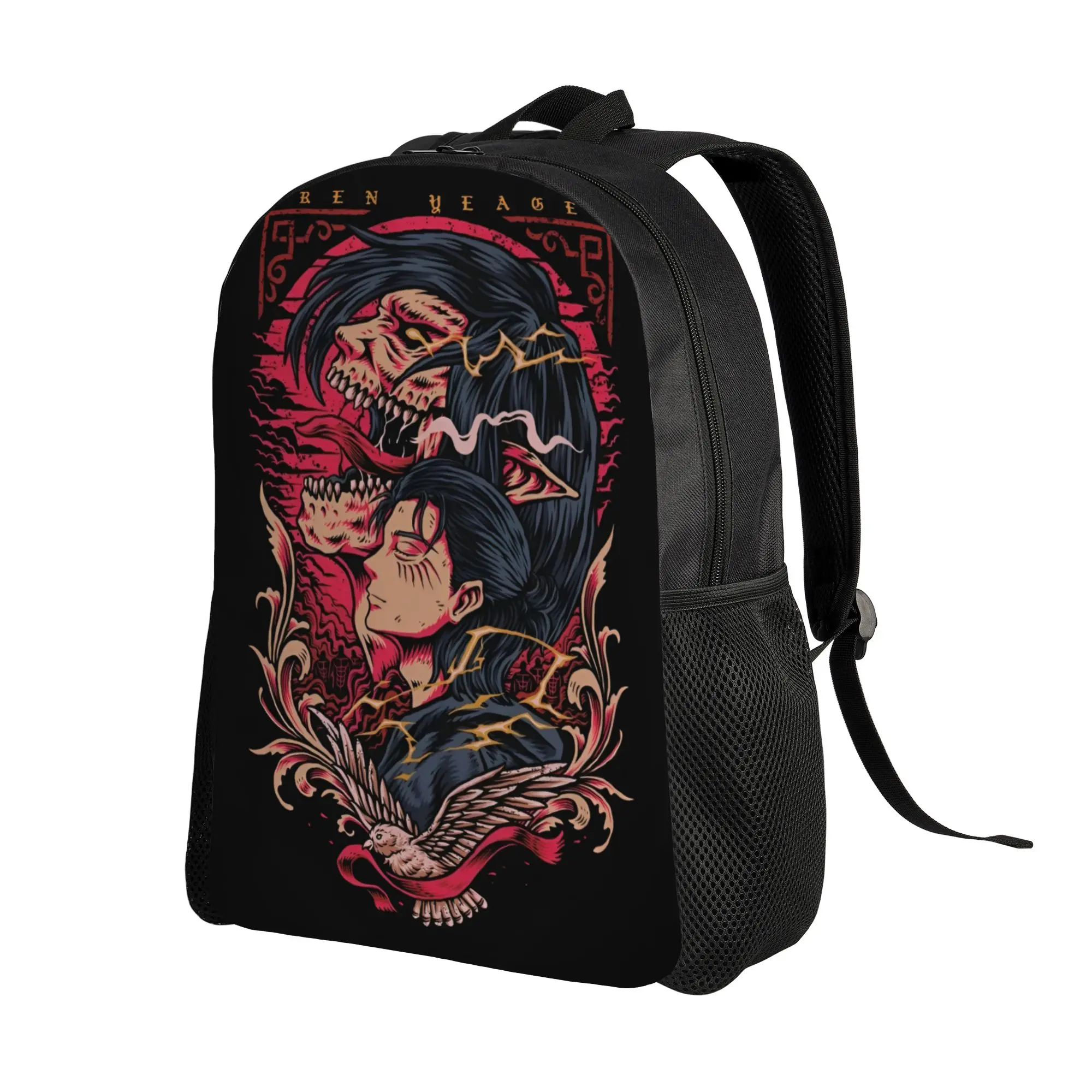 Levi Ackerman Backpack  Daily Backpacks Student Unisex Cool High School Bags Custom Pattern Rucksack