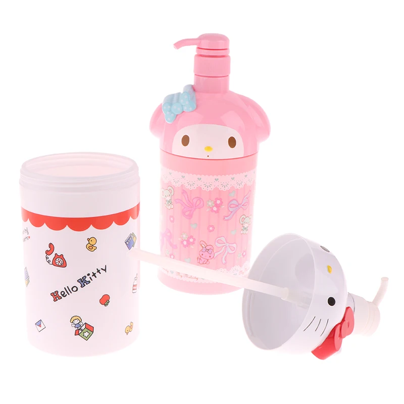 Sanrio Shampoo Garrafa para Banheiro, Desenhos Animados Kawaii, Hello Kitty, Adorável Kawaii, Press Bottle, Anime My Melody, Grande Capacidade, Presente