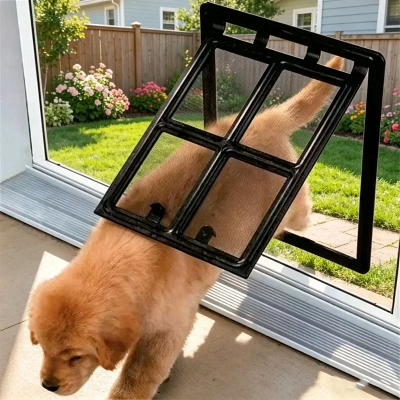 Haustier-Schutzgitter für Türen, abschließbar, aus Kunststoff, mückensicher, für Katzen und Hunde, Sicherheitsklappe, Fenster, Haus, Innenbereich, Isolierung, Haustierzubehör