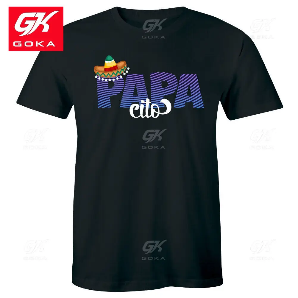 Papacito with Sombrero Men's T-Shirt Father's Day Gift Papa Tee NEW Graphic Cotton T Shirts Clothing Tees Vintage Printed Tops