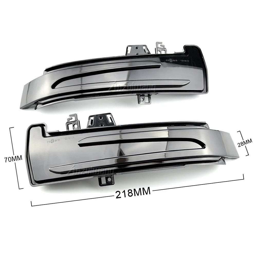 2pcs Dynamic Turn Signal LED Light Side Mirror Indicator For Mercedes Benz W204 CLA A B C E S GLA GLK CLS Class W176 W212