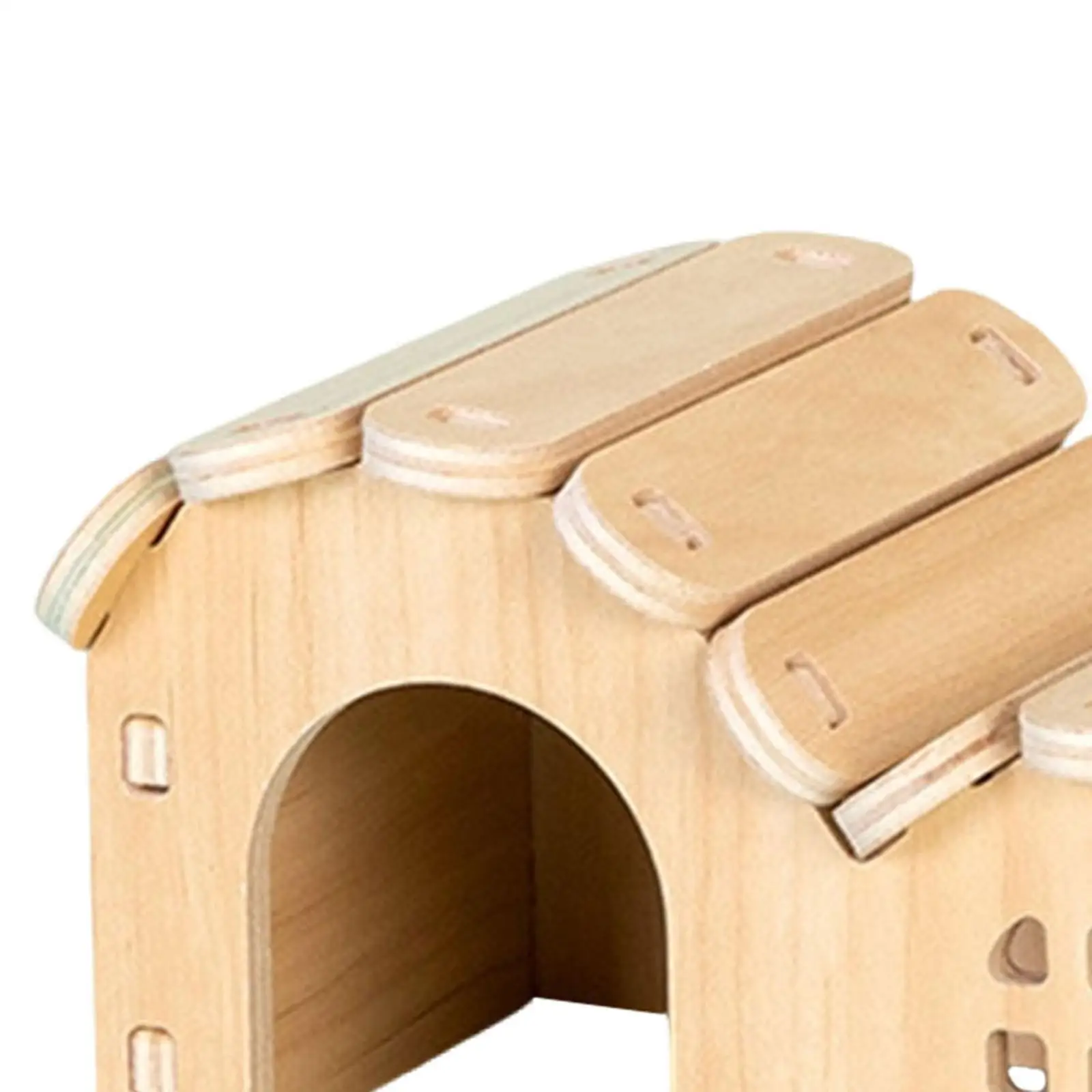 Hamster Wooden House Hideaway Animal Cabinet for Gerbils Mouse Small Rodents - view 5
