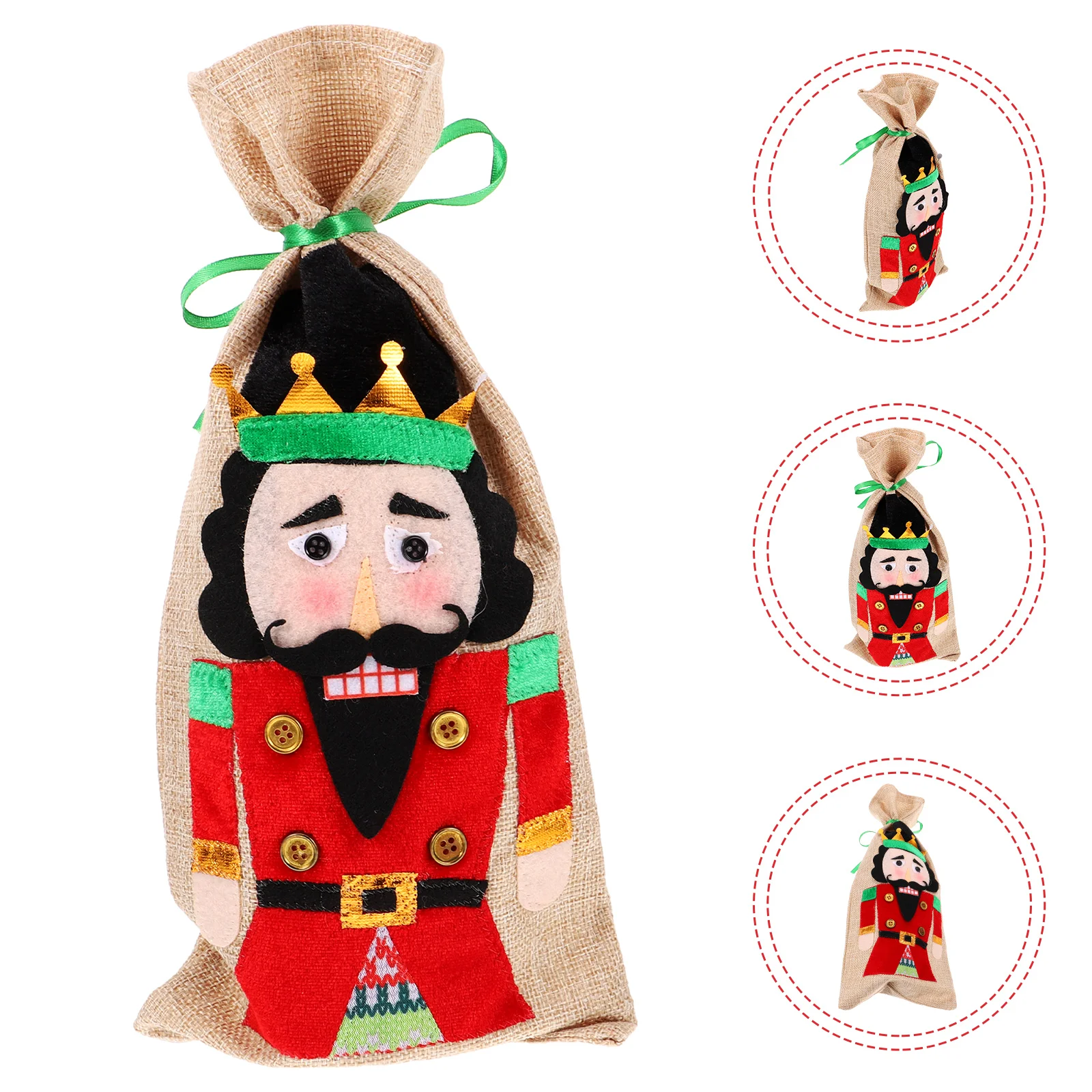 

1 pc Premium Wine Bottle Cover Christmas Decorative Dress Reusable Protector For Home Party Hotel Decoration Non-Slip Washable