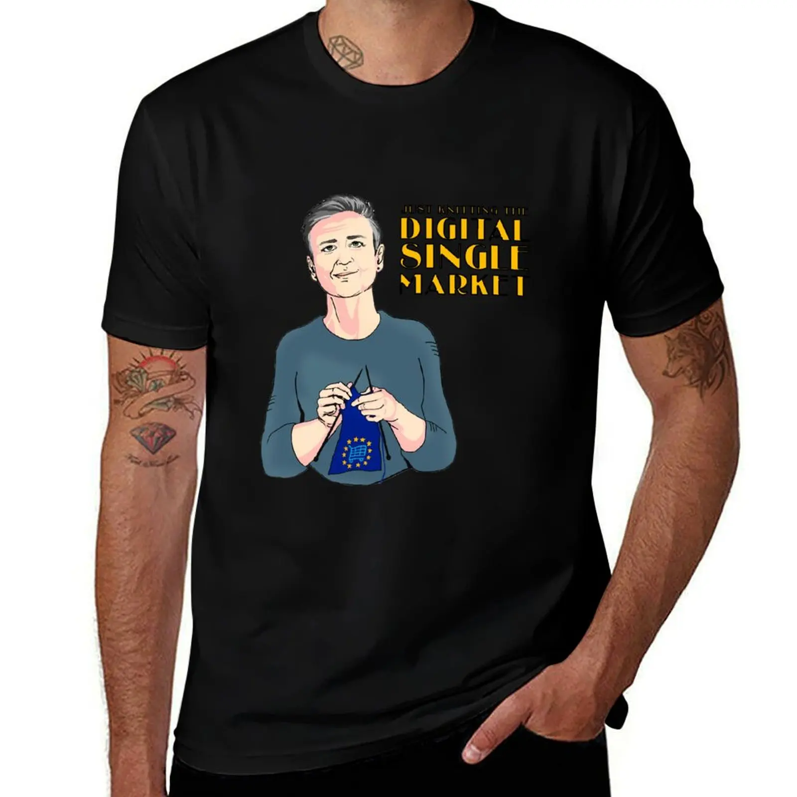 

Just knitting the Digital Single Market T-Shirt cotton t shirt pack t shirt for man 100 percent cotton T-Shirt