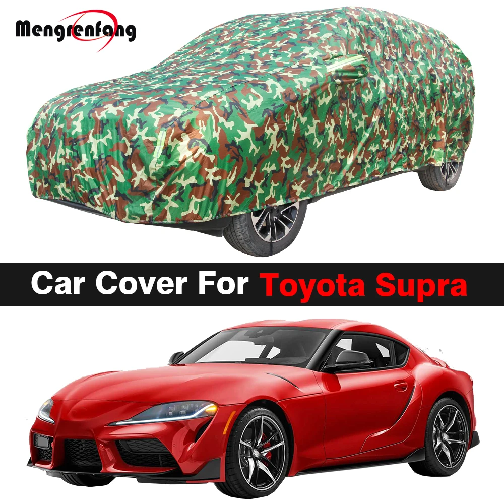 Camouflage Car Cover For Toyota Supra Waterproof Auto Anti-UV Sun Shade Rain Snow Dust Resistant Cover Windproof