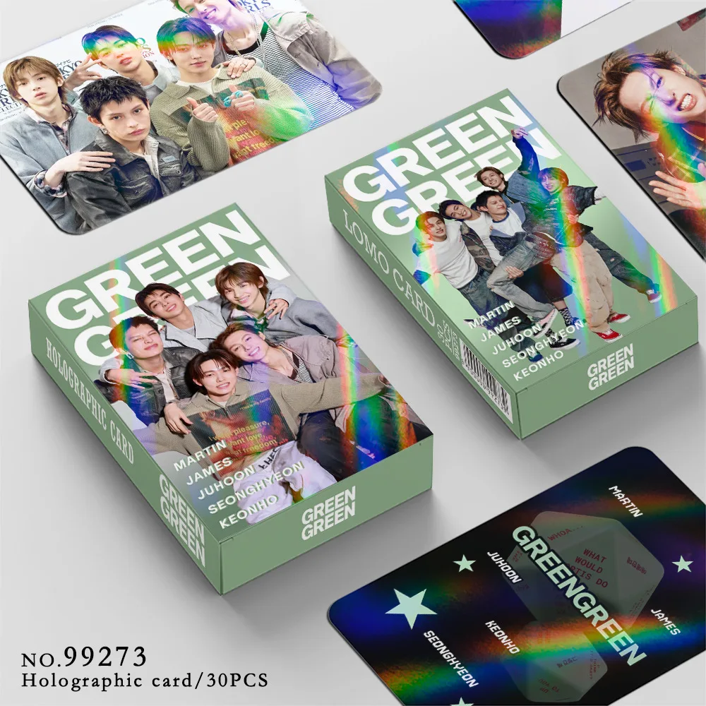 

30Pcs CORTIS GREENGREEN Photocards Kpop Star Collection Lomo Cards Holographic Flash Cards Fans Gifts