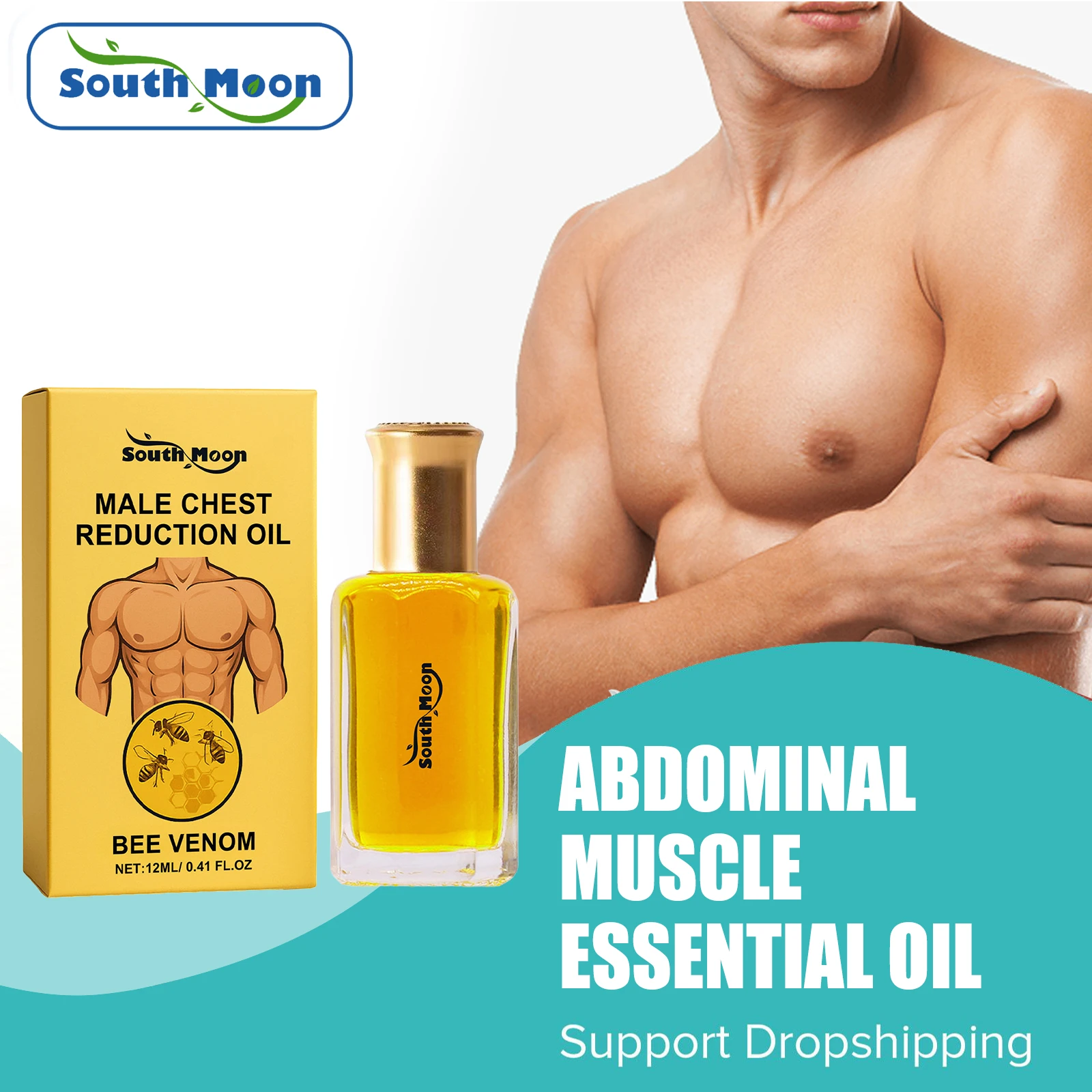 

Gynecomastia Heating Oil Cellulite Reduction Abdominal Muscle Accelerating Hardening Remove Excess Fat Breast Shaping Firm Oil