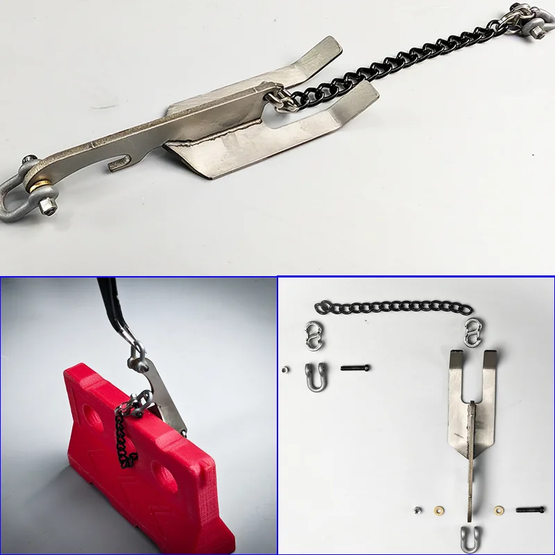 Stainless Steel Self‑unloading Chain Lifting Hook Upgrade Part for 1/14 JXmodel RC Steel Girder Truck Model