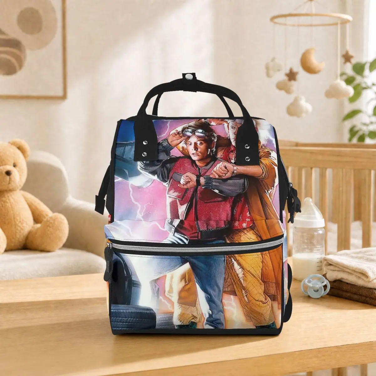 Back To The Future Student Backpack School Bag Hiking Travel Daypack for Men Women Bookbag Shoulder Bags