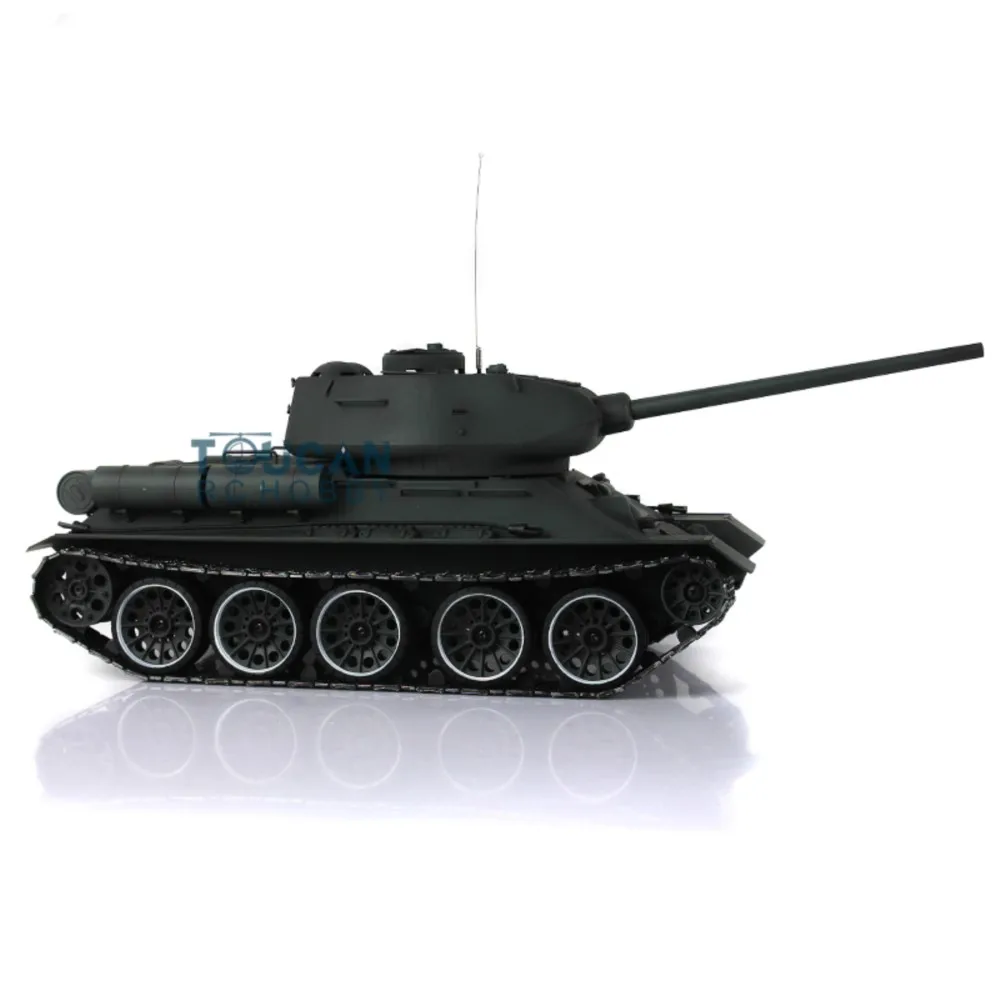 HENG LONG 1/16 RTR Verde 7.0 RC Tanque Brinquedos Plástico Soviético T34-85 RC Tanque 3909 360 °   Turret BB Pellets Fumar Infravermelho RC Panzer
