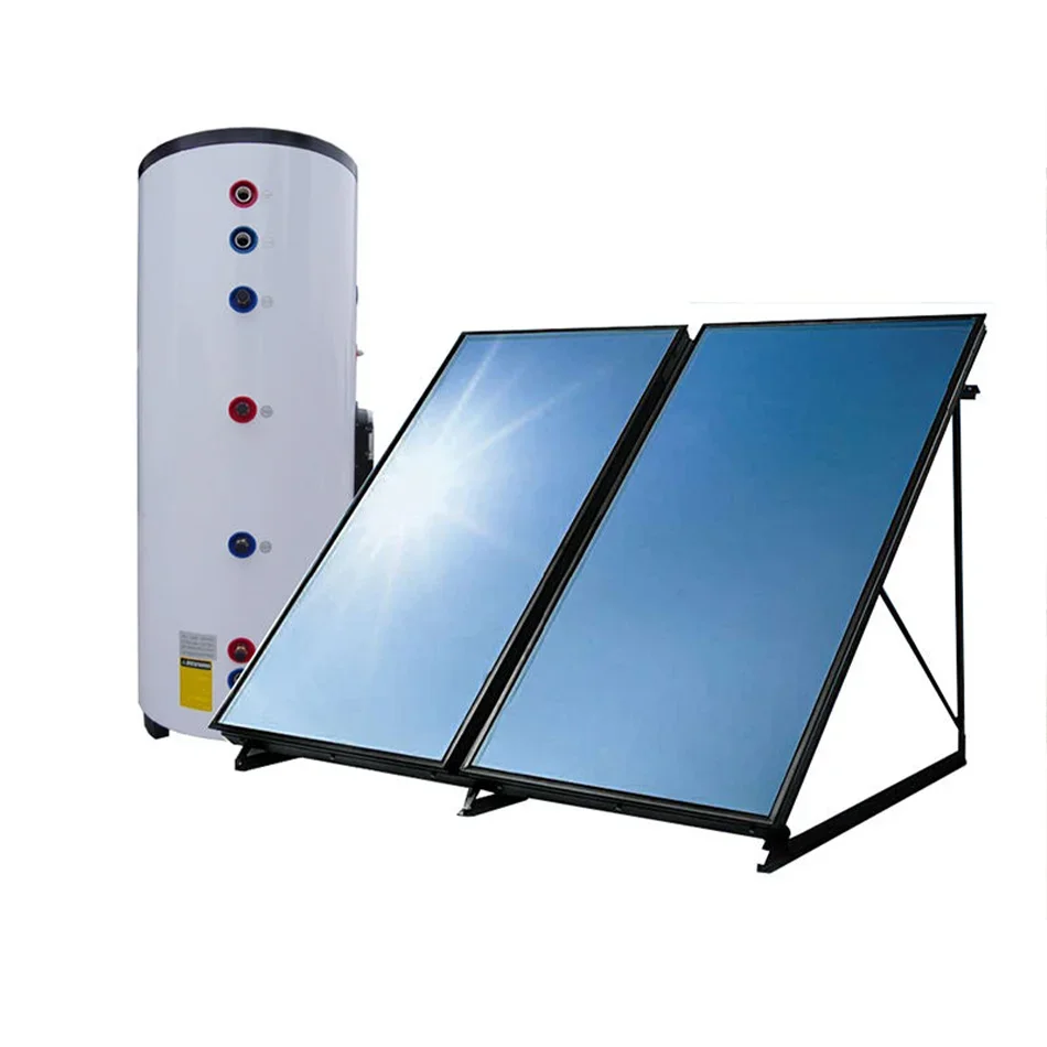 【Hot】Pressurized Solar Plate Collector Modular Solar Water Heater System Commercial Stainless Steel Material
