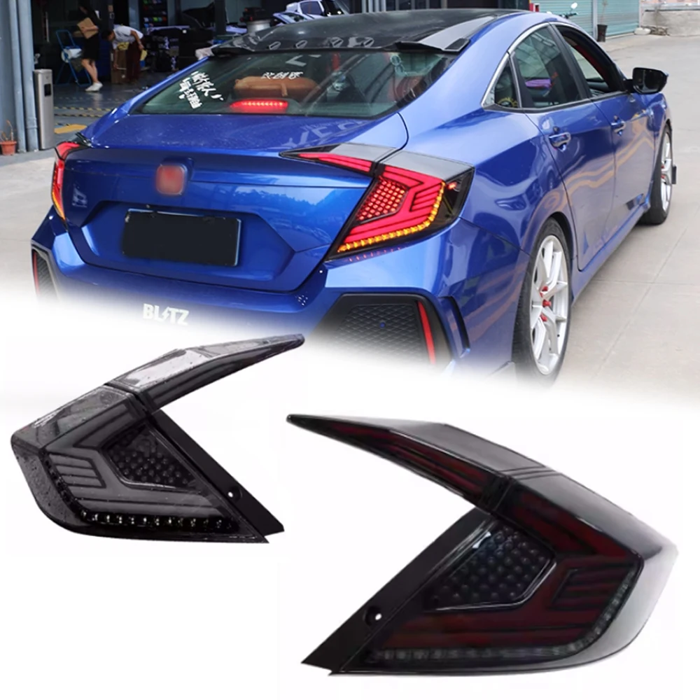 

LED Tail Lights For Honda CIVIC 10th 16-21 Sedan Hatchback Led DRL Car Taillights Assembly Signal Accessories Modified Lamp